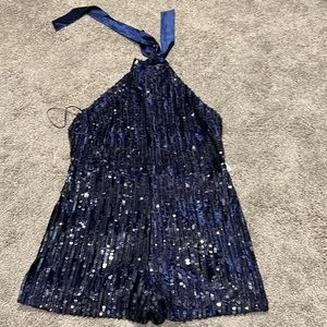 Blue sparkly romper
